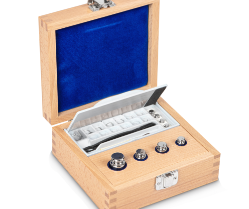 E1 1 mg -  50 g Set of weights in wooden box, Stainless steel (OIML)