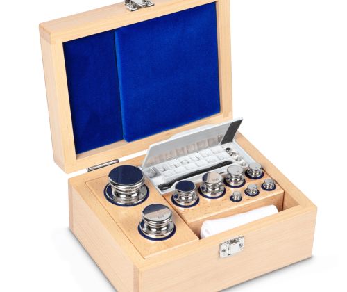 E1 1 mg -  1 kg Set of weights in wooden box, Stainless steel (OIML)