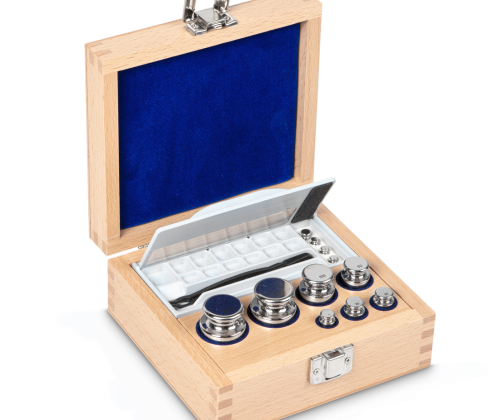 E1 1 g -  200 g Set of weights in wooden box, Stainless steel (OIML)