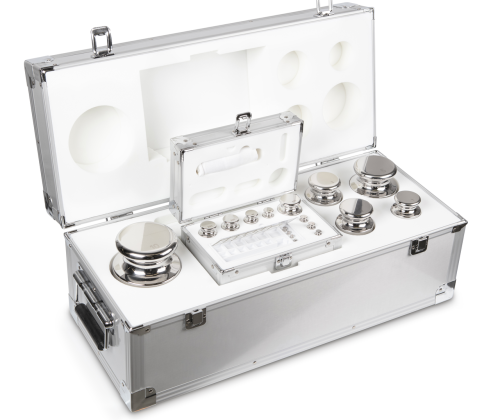 E1 1 g -  10 kg Set of weights in aluminium case, Stainless steel (OIML)