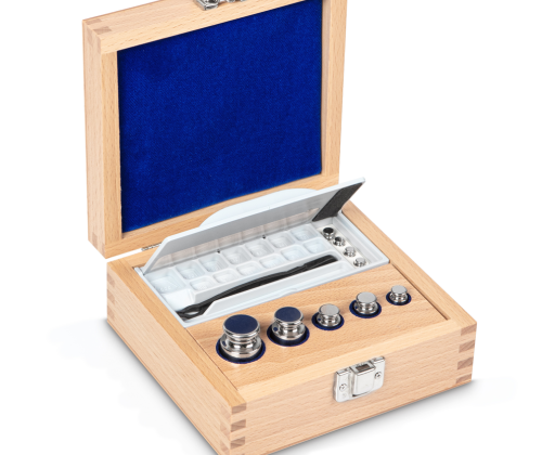 E2 1 g -  100 g Set of weights in wooden box, Stainless steel (OIML)