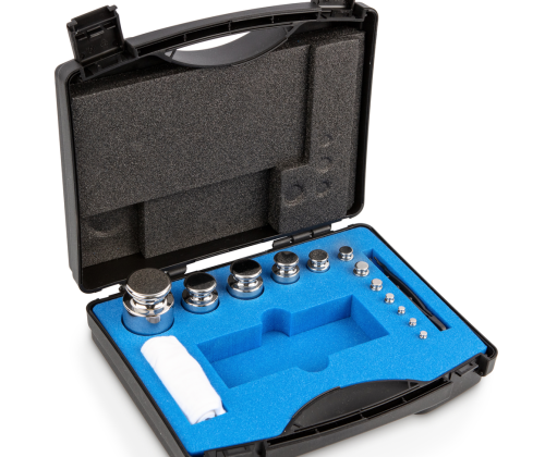 E2 1 g -  500 g Set of weights in plastic carrying case, Stainless steel (OIML)
