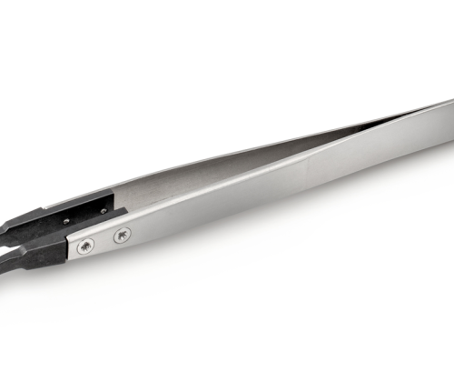Tweezers of stainless steel with plastics tip (E1 - M3)