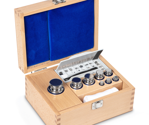 F1 1 mg -  500 g Set of weights in wooden box, Stainless steel (OIML)