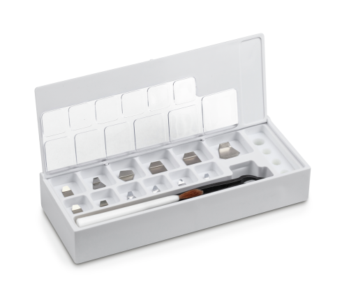 F1 1 mg -  500 mg Set of weights in plastic box, Stainless steel (OIML)