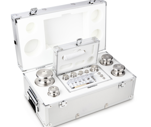 F2 1 mg -  5 kg Set of weights in aluminium case, Finely turned stainless stee...