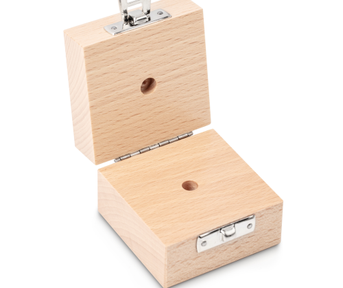 Wooden weight box, 2 g Beech for  F2 + M1, Cylindrical
