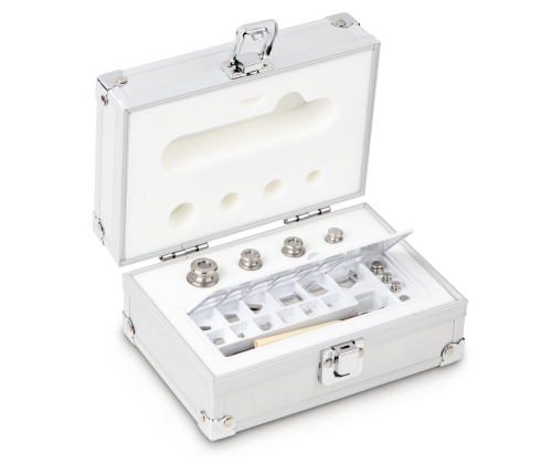 M1 1 mg -  50 g Set of weights in aluminium case, Finely turned stainless stee...