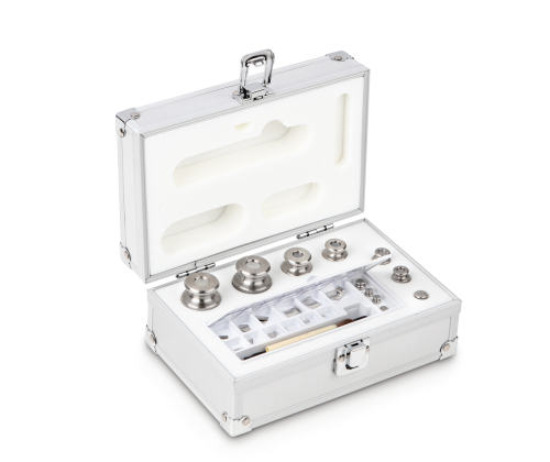 M1 1 mg -  200 g Set of weights in aluminium case, Finely turned stainless stee...