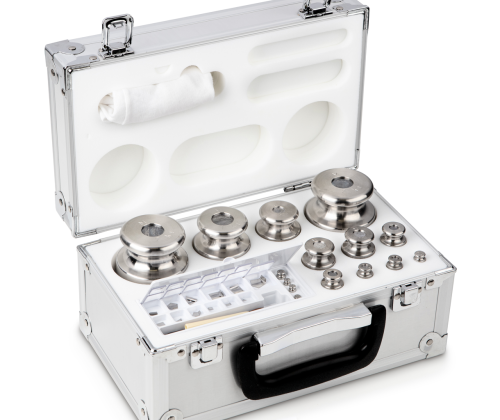 M1 1 mg -  2 kg Set of weights in aluminium case, Finely turned stainless stee...
