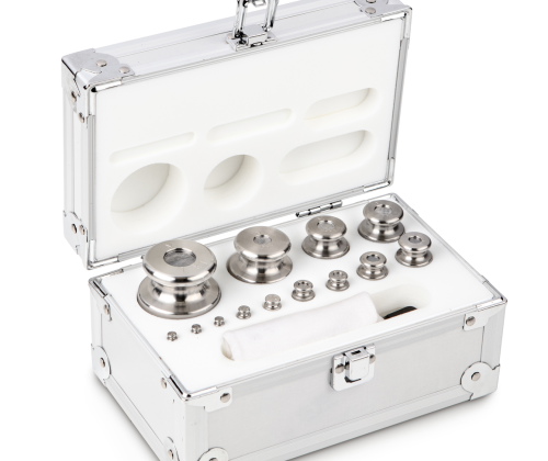 M1 1 g -  1 kg Set of weights in aluminium case, Finely turned stainless stee...