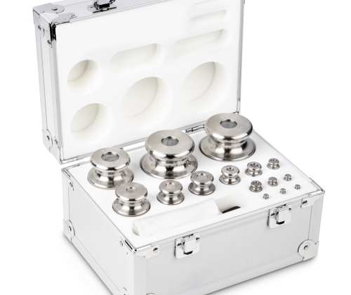 M1 1 g -  2 kg Set of weights in aluminium case, Finely turned stainless stee...