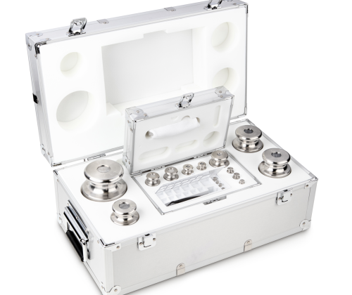 M1 1 g -  5 kg Set of weights in aluminium case, Finely turned stainless stee...